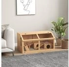 PawHut Kleintierk&auml;fig Hamsterk&auml;fig aus Holz, mit Leitern, naturholz, LxBxH: