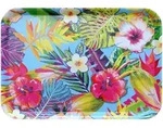 Lashuma Tablett Tropical, Kunststoff, (1-tlg), Buntes K&uuml;chentablett f&uuml;r...