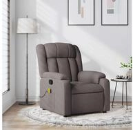 vidaXL Sessel vidaXL Massagesessel Taupe Stoff