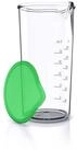 Arendo Messbecher mit Deckel, 600ml, 20 Unzen, Klarsichtbecher, Mixbecher aus
