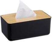 relaxdays Badorganizer Taschentuchbox Bambusdeckel (1 St)