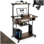 tectake Schreibtisch B&uuml;rotisch aus Holz und Stahl, 80 x 65,5 x 130,5 cm
