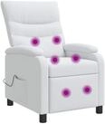 vidaXL Sessel Massage Relaxsessel Wei&szlig; Stoff (1-St)
