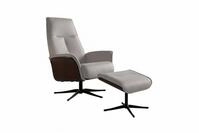 KAWOLA Relaxsessel FERREIRA Leder grau Komfort Drehsessel &ndash; Bequem, 360&deg;...