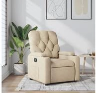 vidaXL Relaxsessel, Relaxsessel Creme Stoff