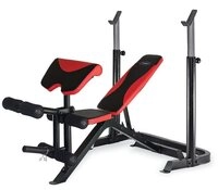 HMS Hantelbank Trainingsbank 2-in-1 Langhantel, (Spar-Set, 6-stufigen...