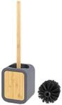 eluno WC-Reinigungsb&uuml;rste Toilettenb&uuml;rste aus Kunststoff und Bambus, taupe