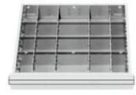 Stier Kleinteilemagazin STIER Schubladeneinteilung Metalleinteilung BLH 75 mm