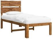 vidaXL Bett Einzelbettgestell mit Kopfteil ROSTOCK Natur 75 x 190 cm (1-tlg)