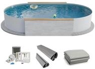 Fresh-Pool Ovalpool Fresh-Pool Profi Stahlwandpool Set oval, 525x320x1 (1-tlg),