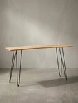 KADIMA DESIGN Schreibtisch Schreibtisch 150x36x75 cm Akazie Massivholz / Metall