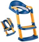 relaxdays Kinder-WC-Sitz Kinder-Toilettensitz mit Leiter, Blau-Gelb