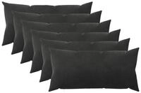 vidaXL Kissenbezug Kissenbezug 6 pcs HEERLEN Schwarz 40 x 70 cm Samt, (6 St&uuml;ck)