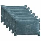 vidaXL Kissenbezug Kissenbezug 6 stk. HOUTEN Blau 50 x 75 cm Chenille-Stoff, (6