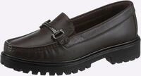 Slipper HEINE, Damen, Gr. 37, braun, Glattleder, Leder, Rindsleder, Schuhe Slipper
