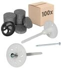 PROTEKTOR Schrauben- und D&uuml;bel-Set D&auml;mmstoff-Schraubd&uuml;bel &Oslash;8mm mit...