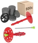 PROTEKTOR Schrauben- und D&uuml;bel-Set D&auml;mmstoffd&uuml;bel &Oslash;8mm, Schlagd&uuml;bel mit