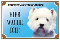 Nobby Warnschild Warntafel West Highland Terrier