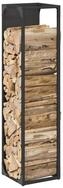 vidaXL Kaminholzregal 25 x 25 x 100 cm Brennholzregal Schwarz 25x25x100 cm
