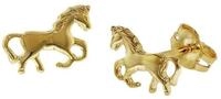 trendor Paar Ohrstecker 35809, Kinder Gold 333 Pferde