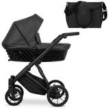 KUNERT Kombi-Kinderwagen IVENTO 2in1 Kinderwagen mit schwarzem Rahmen und...