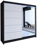 MIRJAN24 Kleiderschrank Talin III (mit Spiegel, Kleiderstange, Schiebet&uuml;ren)