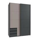 luma-home Schwebet&uuml;renschrank 22666 (B135/H198/T65 cm, Kleiderschrank 2-t&uuml;rig...