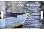 Lashuma Tablett Meer, Melamin, (1-tlg), Maritimes Kunststofftablett blau 54x35...