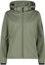 Softshelljacke CMP "WOMAN JACKET ZIP HOOD", Damen, Gr. 34, gr&uuml;n (gr&uuml;n tea me),