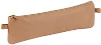 CLAIREFONTAINE Federtasche Schlamperm&auml;ppchen Leder flach 22x6cm Naturton