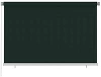 Rollo Au&szlig;enrollo 225 (B)x140 (H) cm Dunkelgr&uuml;n HDPE, vidaXL