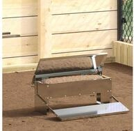 vidaXL Futter- und Wasserspender, H&uuml;hnertretfeeder Silber 48,5 x 39,5 x 19 cm