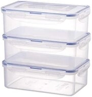 LocknLock Vorratsdose HPL817 Set 3 x 1 L, (3-tlg), Stapelbar, auslaufsicher,