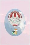 Komar Bild Happy Balloon Rose, Figuren (1 St), Wandbild zur Dekoration - ohne...