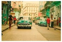 Komar Bild Cuba Rush, St&auml;dte (1 St), Wandbild zur Dekoration - ohne Rahmen