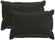 vidaXL Kissenbezug Kissenbezug 2 stk. HOUTEN Schwarz 30 x 50 cm Polyester, (2...