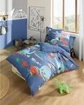 Kaeppel Kinderbettw&auml;sche Dinosaurus, Renforc&eacute;, 2 teilig, Mit Dinosaurier