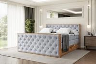 ALTDECOR Boxspringbett LOLLI3-Z KING (Multipocket-Matratze H4, H3 Matratze