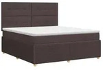 vidaXL Bett Boxspringbett mit Matratze Dunkelbraun 180 x 200 cm Stoff (1-tlg)...