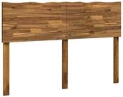 vidaXL Bett Baumkanten-Kopfteil ROSTOCK Natur 120 cm Massivholz (1-tlg)