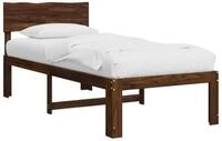 vidaXL Bett Einzelbettgestell mit Kopfteil ROSTOCK Dunkelbraun 80 x 200 cm...