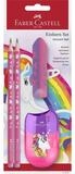 Faber-Castell Bleistift FABER-CASTELL Schreibset Einhorn Bleistifte Radiergummi