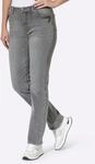 Bequeme Jeans HEINE, Damen, Gr. 34, Normalgr&ouml;&szlig;en, grau (light grau, denim),...