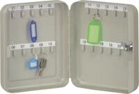 Q-Connect Schl&uuml;sseltresor Schl&uuml;sselschrank Pearl - grey, 20 Haken,...