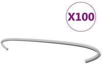 vidaXL Gabionenzaun, Gabionen-Distanzhalter 100 Stk. Verzinkter Stahl 30 cm