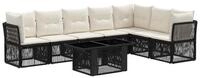 vidaXL Gartensofa Gartensofa-set 8 stk. Schwarz Poly-Rattan, 8 Teile,...