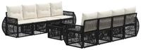 vidaXL Gartensofa Gartensofa-set 9 stk. Schwarz Poly-Rattan, 9 Teile