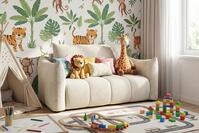 WFL GROUP Kindersofa Lilo Jugendsofa mit Schlaffunktion & Bettkasten,...