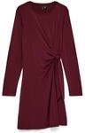 Minikleid VERO MODA "VMJILL LS DRESS JRS NOOS", Damen, Gr. M, N-Gr, rot (windsor