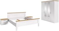xonox.home Schlafzimmer-Set, (3-tlg. Bett 180x200 cm, Nachtkommoden &